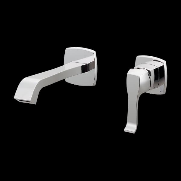 Vòi lavabo Gắn tường, nóng lạnh, 1 cần gạt Màu chrome L002CH - Hình ảnh 1 - Vòi rửa cao cấp Kurashi