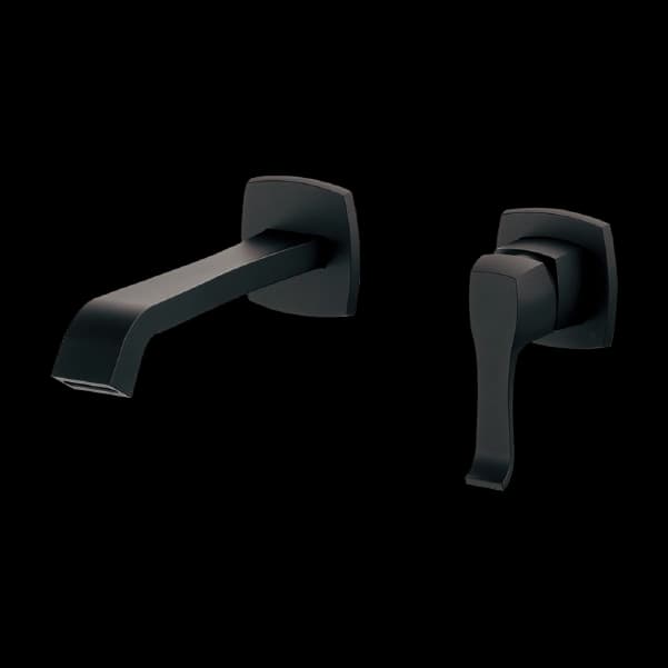 Vòi lavabo Gắn tường, nóng lạnh, 1 cần gạt Màu đen L002D khác biệt, chất lượng Nhật Bản