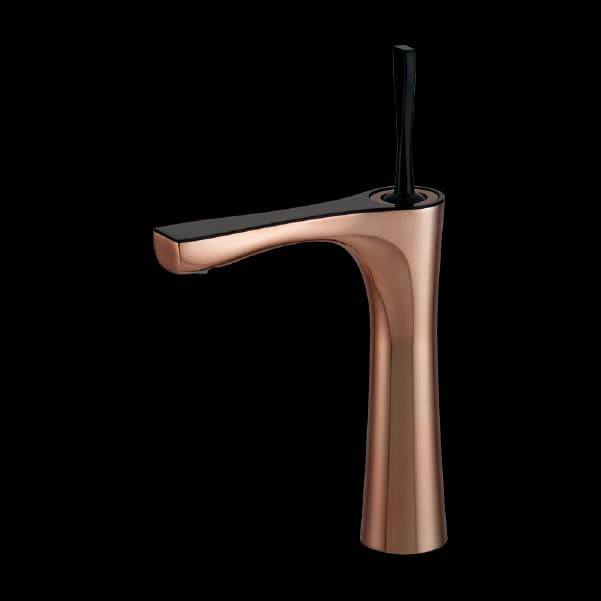 Vòi lavabo Nóng lạnh Màu đồng L312BR tinh giản, chất lượng Nhật Bản.