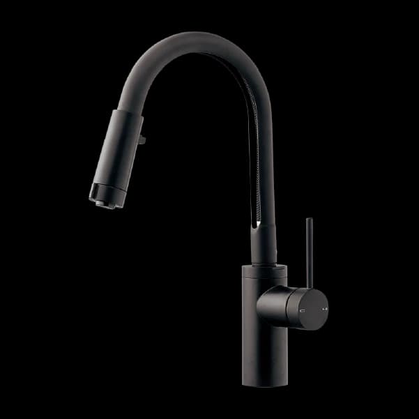 Vòi rửa chén Dây rút nóng lạnh Màu đen B143D - Hình ảnh 1 - Vòi rửa cao cấp Kurashi