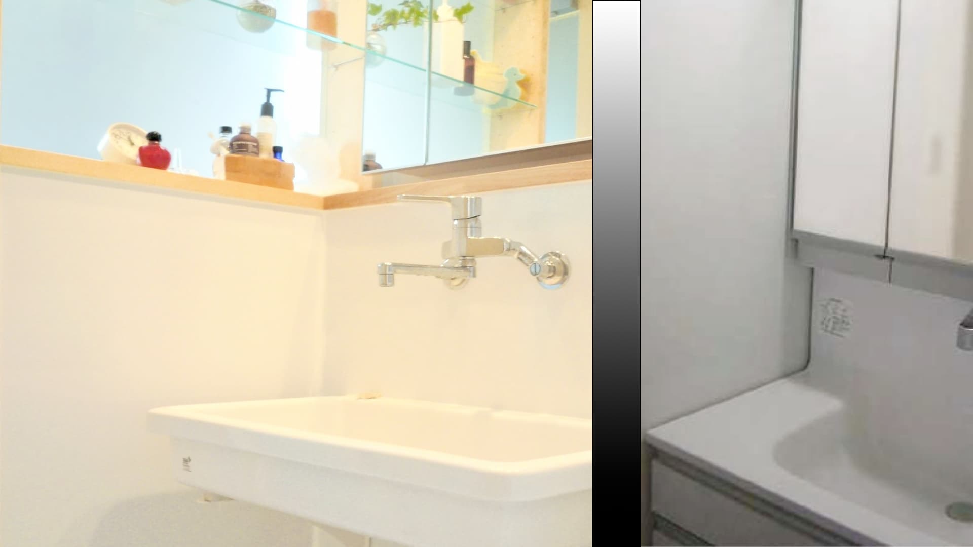 Ốp tường lavabo nhà tắm