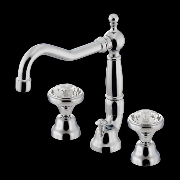 Vòi lavabo tân cổ điển 2 nút vặn L153CH màu chrome màu chrome – Kurashi