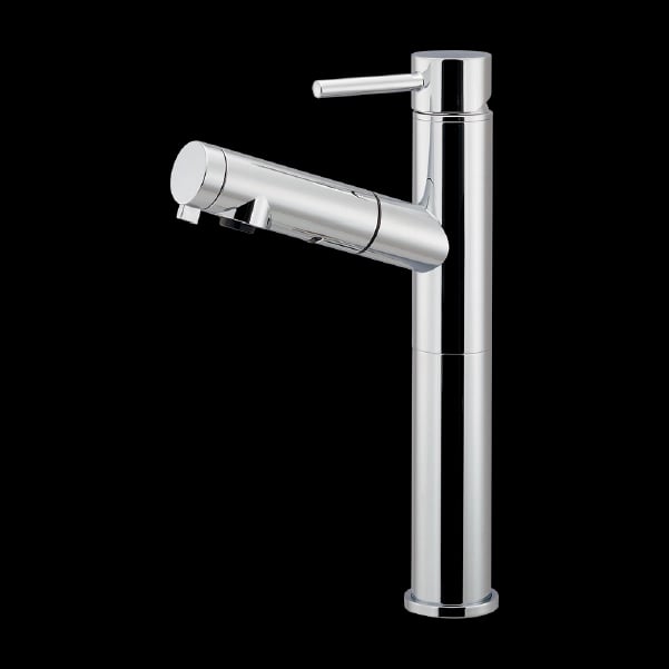 Vòi lavabo dây rút nóng lạnh L184CH màu chrome màu chrome – Kurashi