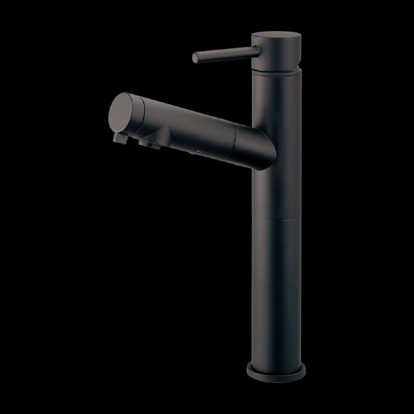 Vòi lavabo dây rút nóng lạnh L184MD màu đen màu đen – Kurashi