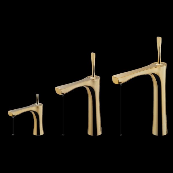 Vòi lavabo Nóng lạnh Màu vàng L312AG - Hình ảnh 2 - Vòi rửa cao cấp Kurashi