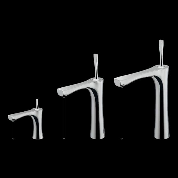 Vòi lavabo Nóng lạnh Màu chrome L312CH - Hình ảnh 2 - Vòi rửa cao cấp Kurashi