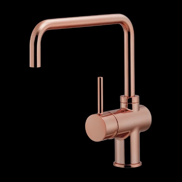Vòi rửa chén cổ vuông xoay 360° B115BR màu đồng màu đồng – Kurashi