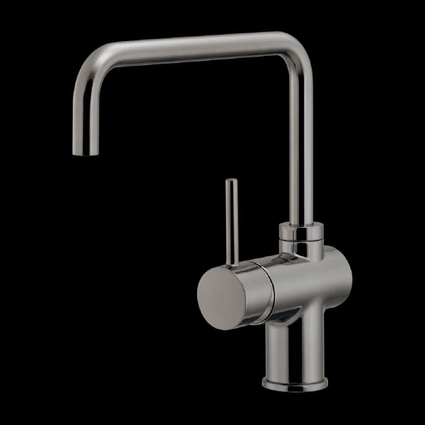 Vòi rửa chén cổ vuông xoay 360° B115DS màu bạc màu bạc – Kurashi