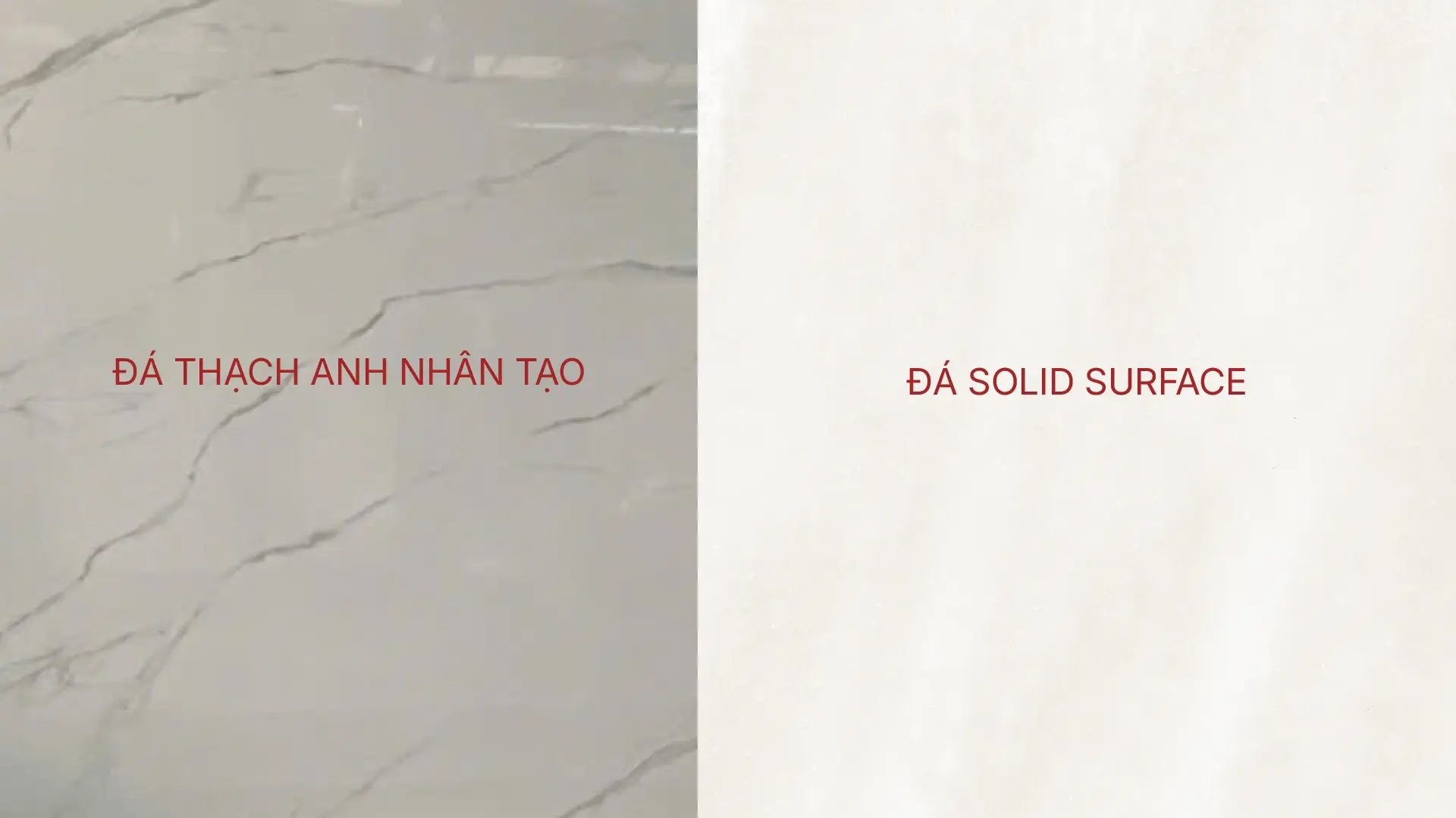 đá thạch anh nhân tạo và đá solid surface